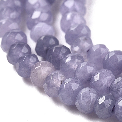 Dyed Natural Malaysia Jade Rondelle Beads Strands X-G-E316-2x4mm-33-1