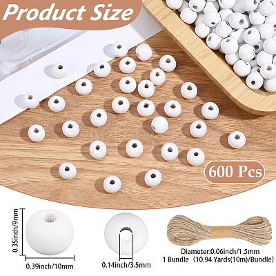 600Pcs Dyed Natural Wood Beads WOOD-PA0001-68A-1