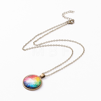 Rainbow Pride Necklace NJEW-F290-01L-1