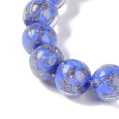 Handmade Gold Sand Lampwork Beads LAMP-Z009-01O-1