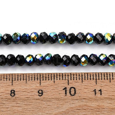 Electroplate Transparent Glass Beads Strands EGLA-A046-01A-05-1