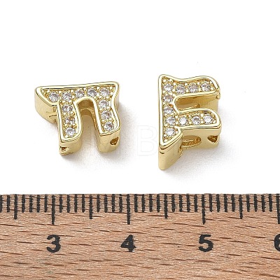 Brass Micro Pave Clear Cubic Zirconia Beads KK-CBA56EF-20G-1