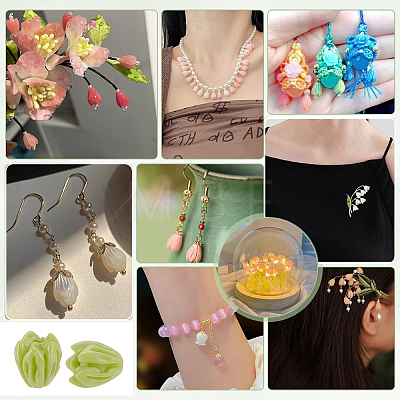 100Pcs Synthetic Coral Carved Beads CORA-PH0001-04-1