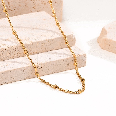 Stainless Steel Chain Satellite Chain Necklaces PW-WG9E049-02-1