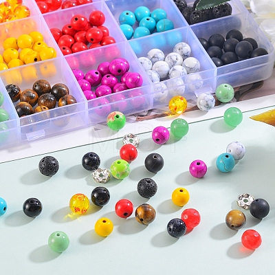 Natural & Synthetic Mixed Stone Beads Kit for DIY Jewelry Making Finding Kit DIY-SZ0005-88-1