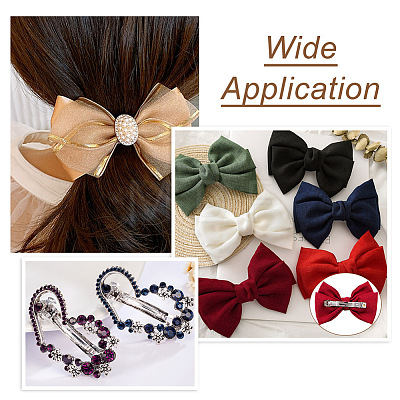 100Pcs 4 Style Iron Hair Barrette Findings FIND-BY0001-16-1