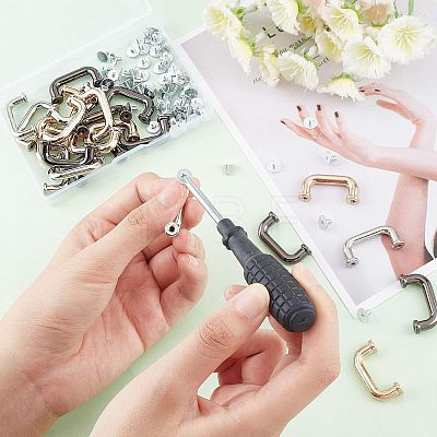 WADORN 24 Sets 3 Colors Alloy Suspension Clasps FIND-WR0005-26-1