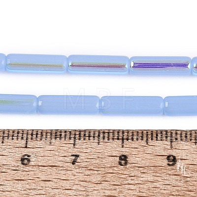 Electroplate Imitation Jade Glass Beads Strands EGLA-Q132-02A-D04-1