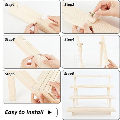 4- Tier Wood Display Stands ODIS-WH0027-028-1