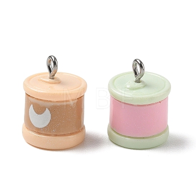 Opaque Resin Pendants RESI-B044-10P-1
