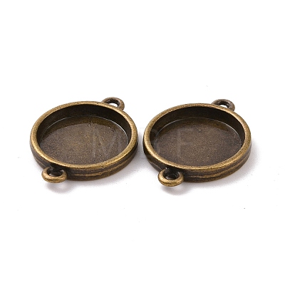Tibetan Style Alloy Cabochon Connector Settings MLF11386Y-NF-1