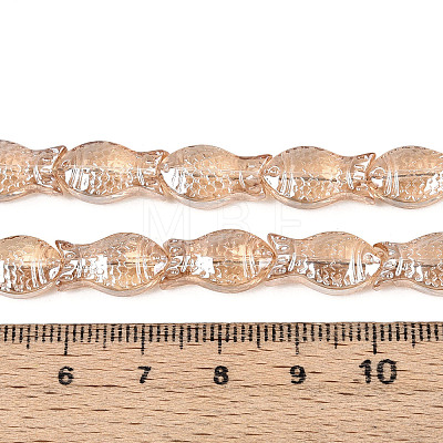 Transparency Electroplate Glass Beads Strands GLAA-T023-40B-04-1