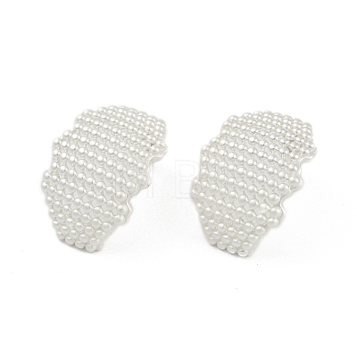 Hollow Camber Brass Stud Earrings EJEW-Q391-21S-03-1