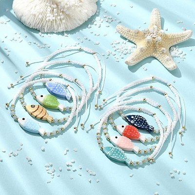 Dyed Natural Malaysia Jade & Handmade Porcelain & Seed Beaded Adjustable Bracelets for Women BJEW-JB14029-1