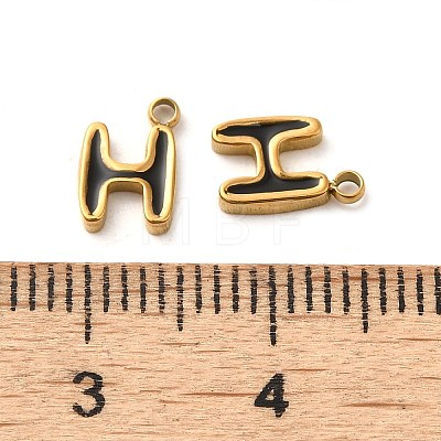 304 Stainless Steel Enamel Charms STAS-L022-292G-H-1