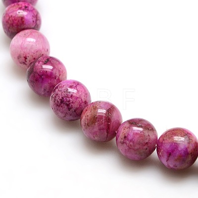 Natural Gemstone Hemimorphite Round Beads Strands G-L145-8mm-03-1