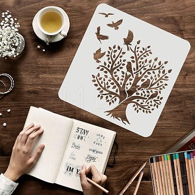 Large Plastic Reusable Drawing Painting Stencils Templates DIY-WH0172-657-1