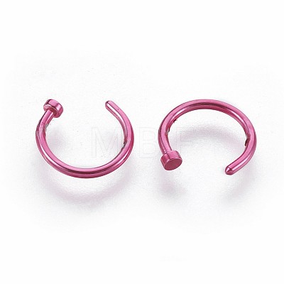 316 Surgical Stainless Steel Nose Nose Ring AJEW-P070-MD-1