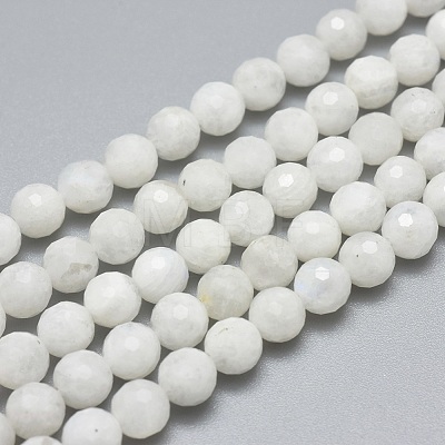 Natural Rainbow Moonstone Beads Strands G-G792-34A-1