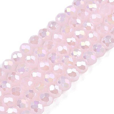 Electroplate Glass Beads Strands EGLA-A044-J4mm-B02-1