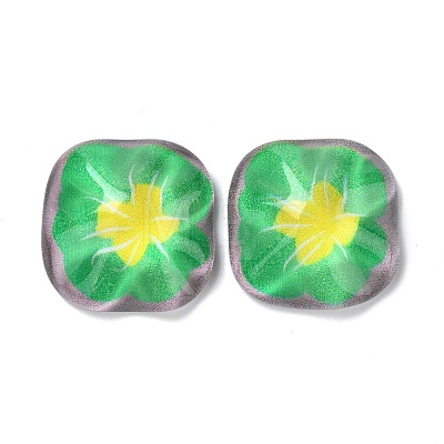 Oil Painting Style Resin Cabochons CRES-P019-01B-1