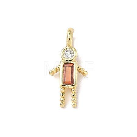 Brass Micro Pave Cubic Zirconia Pendants ZIRC-I356-17G-A05-1