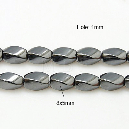 Non-magnetic Synthetic Hematite Beads Strands X-G-E001-4-8x5mm-1