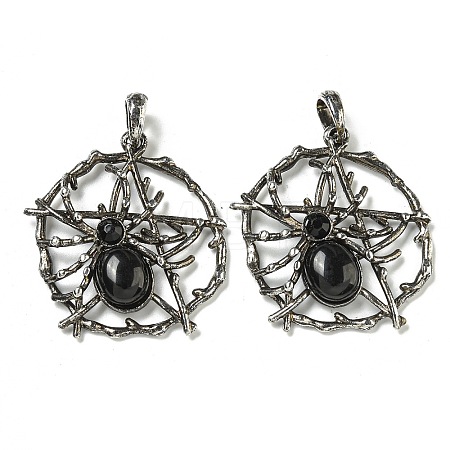 Natural Obsidian Pendants G-P547-05AS-11-1
