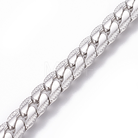 Tarnish Resistant 304 Stainless Steel Cuban Link Chains CHS-L020-033P-1