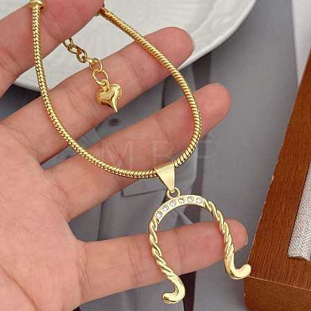 Summer Brass Pave Clear Cubic Zirconia Charm Bracelets WG5CA06-02-1