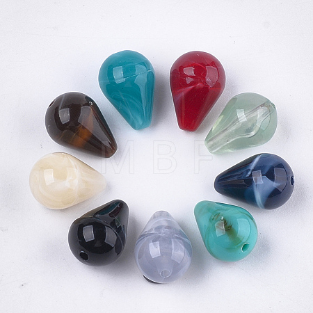 Imitation Gemstone Acrylic Beads X-OACR-T011-44-1