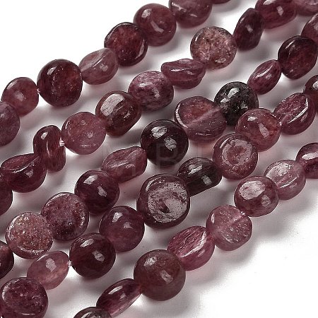 Natural Strawberry Quartz Beads Strands G-P497-01E-88-1