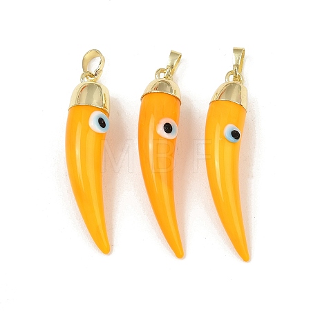 Handmade Evil Eye Lampwork Pendants LAMP-F031-01G-06-1