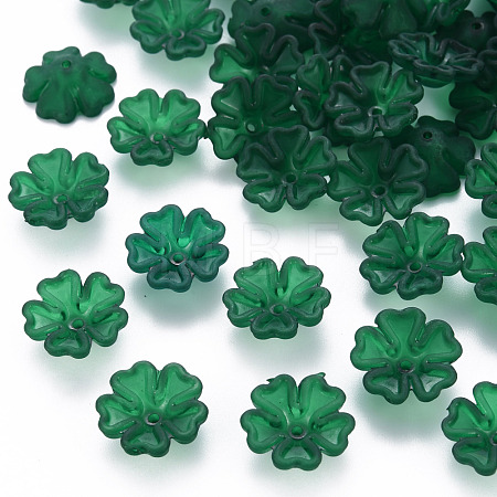 Transparent Frosted Acrylic Bead Caps MACR-S371-04A-735-1