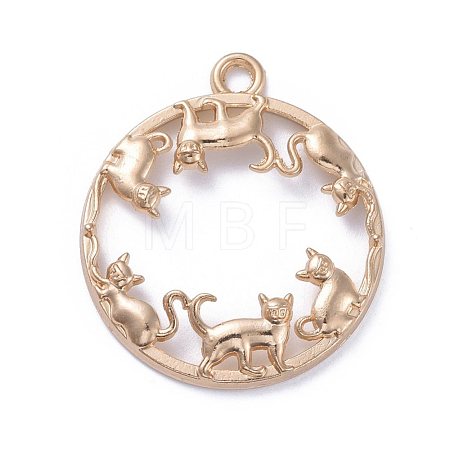 Zinc Alloy Open Back Bezel Pendants PALLOY-E577-26KCG-1