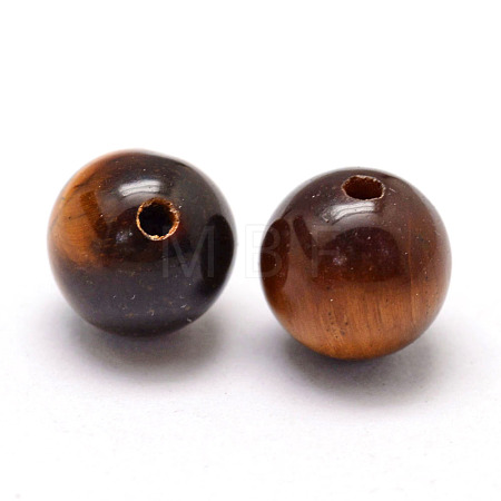 Grade A Natural Tiger Eye Round Beads G-L451-01-6mm-1