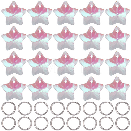 50Pcs Electroplate Glass Charms GLAA-SP0001-89-1