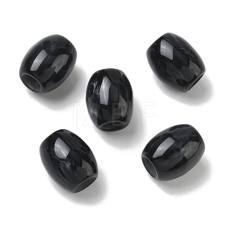 Opaque Resin European Beads RESI-F073-16B-1