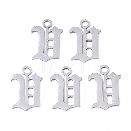 Tarnish Resistant 201 Stainless Steel Pendants STAS-N091-40V-1