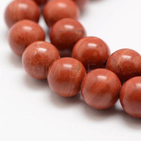 Natural Red Jasper Beads Strands G-E375-12mm-03-1
