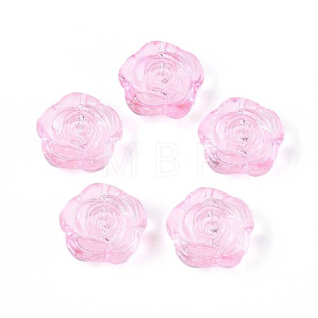 Baking Paint Transparent Glass Beads DGLA-N018-01I-1