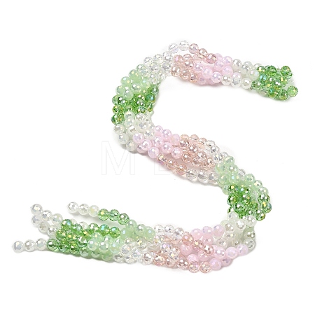 Electroplate Glass Beads Strands EGLA-D300-06-6mm-02-1