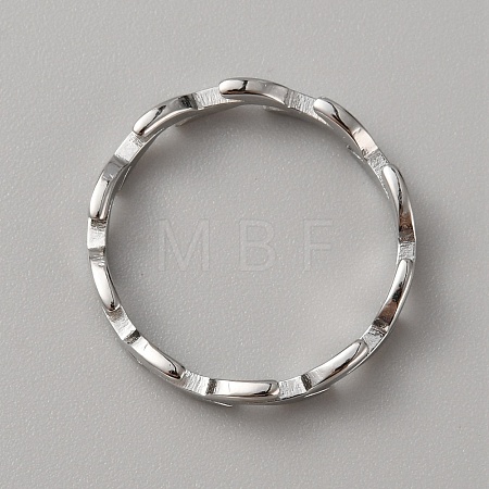 Stainless Steel Olive Branch Wrap Finger Ring for Women RJEW-WH0015-07-1