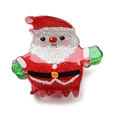 Christmas Theme Glitter Acrylic Claw Hair Clips LS-PHAR-R179-04-1
