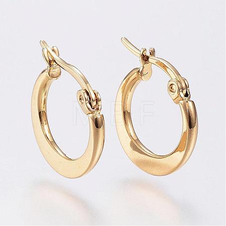 304 Stainless Steel Hoop Earrings EJEW-F105-24G-1