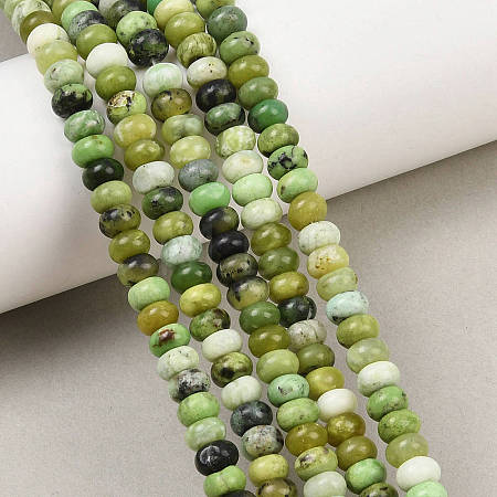 Natural Serpentine Beads Strands G-L647-D09-4x6mm-1