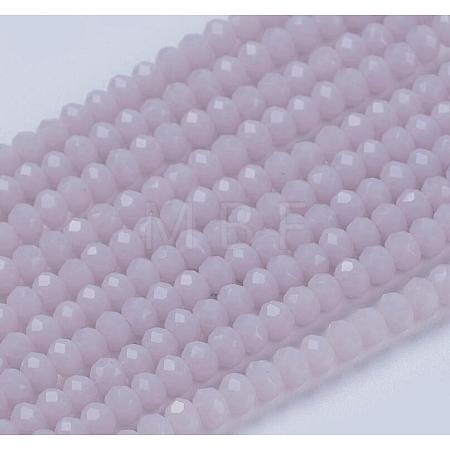 Opaque Solid Color Glass Bead Strands X-GLAA-F076-A12-1