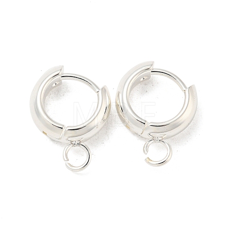 201 Stainless Steel Huggie Hoop Earring Findings STAS-P283-01U-S-1