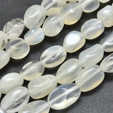 Natural White Moonstone Beads Strands X-G-O186-C-04-1