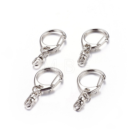 Zinc Alloy Keychain Clasp Findings X-E546-1-1-1